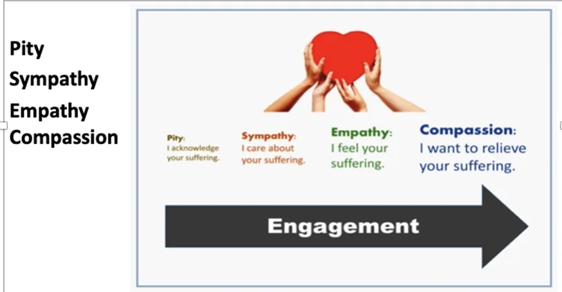 Pity, Sympathy, Empathy, and Compassion
